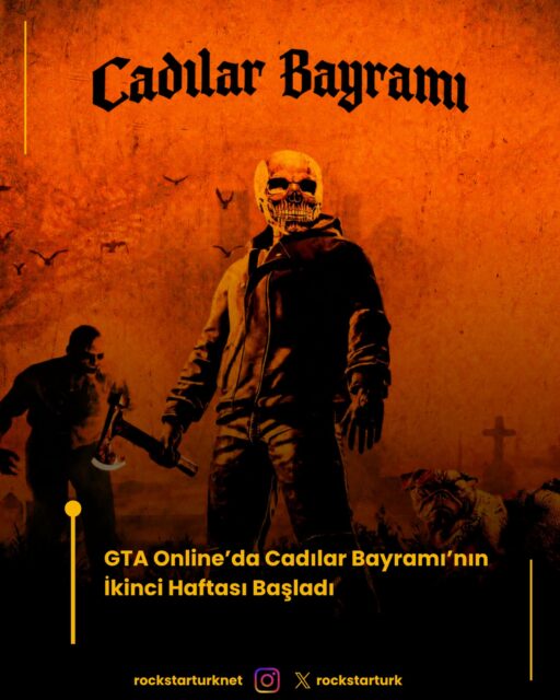 Los Santos’ta yüz boyalarını ve korkunç maskeleri kuşanma zamanı! Bal kabağı fenerlerini toplayabilir, Ghosts Exposed kapsamında hayaletlerin fotoğraflarını çekebilirsiniz. GTA+ üyelerini ise üst üste eklenen bonuslar bekliyor.
Bu haftanın öne çıkan ödülleri şöyle:
🔹Oyuna giriş yapın: Eski korku filmlerine gönderme yapan Twilight Knife tişörtünü ücretsiz alın.
🔹5 Payphone Hit tamamlayın: Ankesörlü telefon suikast görevlerinden beşini bitirerek 500.000 GTA$ kazanın. Ödül, tamamladıktan sonraki 72 saat içinde hesabınıza yatırılacak.
🔹Adversary Mode’da 2 karşılaşma kazanın: 100.000 GTA$ ve pembe, ışıklı kurukafa maskesi Pink Skull Emissive Mask sizin olsun.
Bu haftaki mücadeleyi de kaçırmayın: 4 Kasım’a kadar beş haftalık mücadelenin tamamını bitirenleri 2.000.000 GTA$ ödül bekliyor.
#gta5 #gtaonline #rockstargames