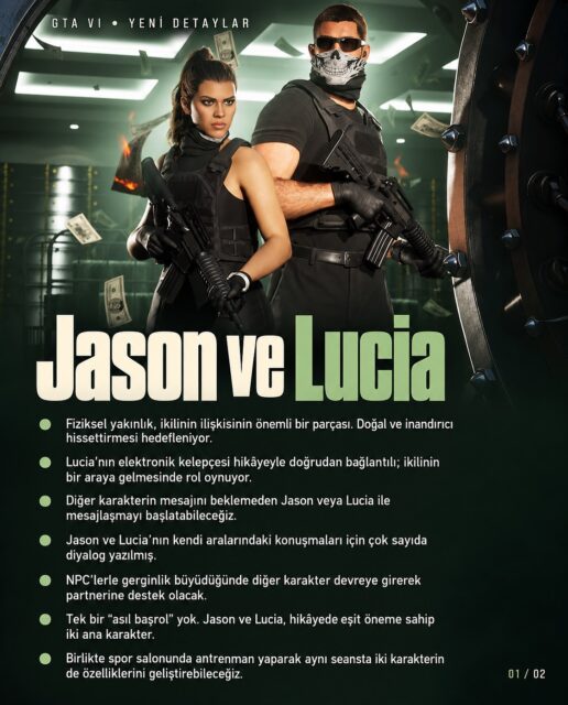 IGN Röportajından GTA 6’ya Dair Yeni Detaylar.
IGN’in Rockstar Games ile yaptığı röportajda, Jason ve Lucia’nın ilişkisinden sokaktaki insanların tepkilerine kadar pek çok ayrıntı paylaşıldı. Öne çıkan detayları kaydırarak okuyabilirsiniz.
#gta6 #rockstargames #gaming
