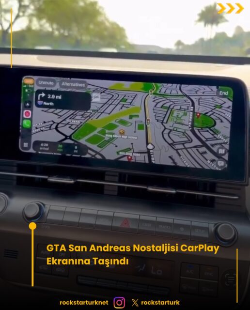Bir sürücü, CarPlay’de kullandığı navigasyon haritasına GTA San Andreas’ın ikonik harita tasarımını uyarladı. Paylaşılan videoda, yol tarifinin oyundan tanıdığımız renkler, belirgin yol çizgileri ve simgeler eşliğinde ekrana yansıdığı görülüyor.
Gerçek sokaklarla San Andreas’ın görsel tarzını buluşturan bu dokunuş, sıradan bir yolculuğa bambaşka bir hava katıyor. Özellikle CJ’le Los Santos sokaklarında saatlerini geçirenler için oldukça tanıdık bir manzara.
#sanandreas #gta #gaming