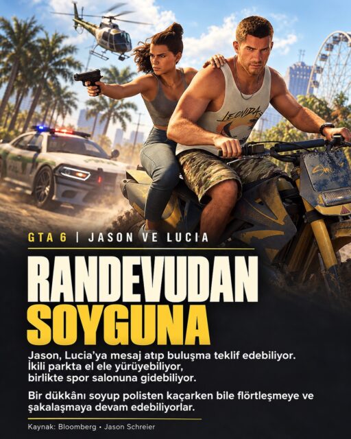 Jason ve Lucia’nın ilişkisinin GTA 6’nın oynanışına nasıl yansıdığına dair yeni detaylar paylaşıldı:
“Jason’ı oynarken Lucia’ya mesaj atıp buluşmak isteyip istemediğini sorabilirsiniz. Birkaç dakika sonra ikili, parkta el ele yürüyüp Lucia’nın annesinin Jason’a kızdığı günü anıyor olabilir. Ardından birlikte spor salonuna gidebilir, bir dükkanı soyabilir ve polisten kaçabilirler. Bütün bunlar olurken de flörtleşmeye ve birbirleriyle şakalaşmaya devam ederler.”
#gta6 #rockstargames #gaming