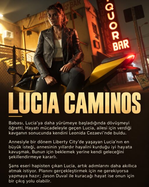 Lucia Caminos kimdir?

Röportajlardan ve paylaşılan resmi bilgilerden derlediğimiz kadarıyla, Lucia’nın şimdilik bilinen hayat hikayesi burada.

GTA 6’ya hazırlık serimiz Jason Duval ile devam edecek.