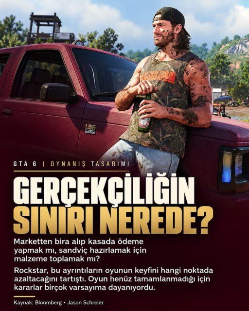 Rockstar, GTA 6’nın ne kadar gerçekçi olması gerektiğini uzun uzun tartışmış.
“Marketteki buzdolabına gidip birayı almanız, kasaya götürmeniz ve ödemeyi kendiniz yapmanız mı gerekecekti? Bu gerçekçilik hangi noktada oyunun keyfini azaltmaya başlayacaktı? Dairenizde karakter özelliklerinizi güçlendiren bir sandviç hazırlamak için markete gidip malzemelerini almanız mı gerekecekti? Yoksa doğrudan bir sandviç hazırlayabilecek miydiniz? Oyunun büyük bölümü henüz tamamlanmadığından, bu kararların her birini verirken pek çok şeyi tahmin etmek gerekiyordu.”
#gta6 #rockstargames #gaming