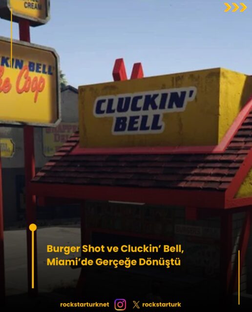 GTA dünyasından tanıdığımız iki fast food zinciri, GTA 6’nın tanıtım kampanyası kapsamında Miami’deki Kaseya Center’da açıldı. Oyunda uğradığımız Burger Shot ve Cluckin’ Bell’e artık gerçek hayatta da uğramak mümkün.
#gta6 #rockstargames #gaming